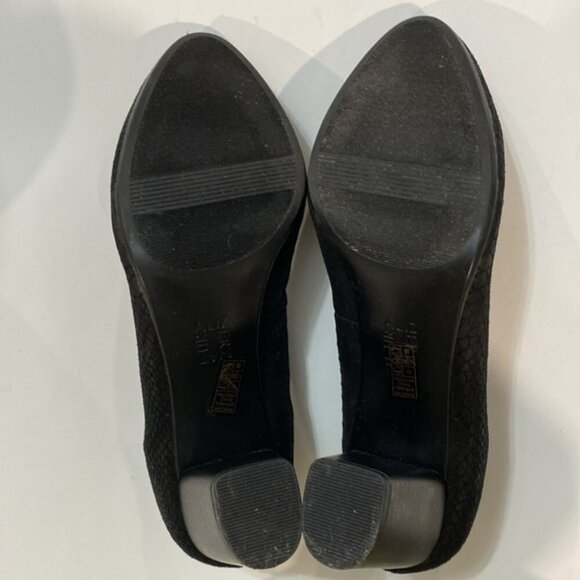Naturalizer Shoes Naomi Snakeskin Pump Shoes Heel Black Size 40M - Picture 10 of 12